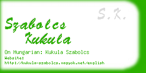 szabolcs kukula business card